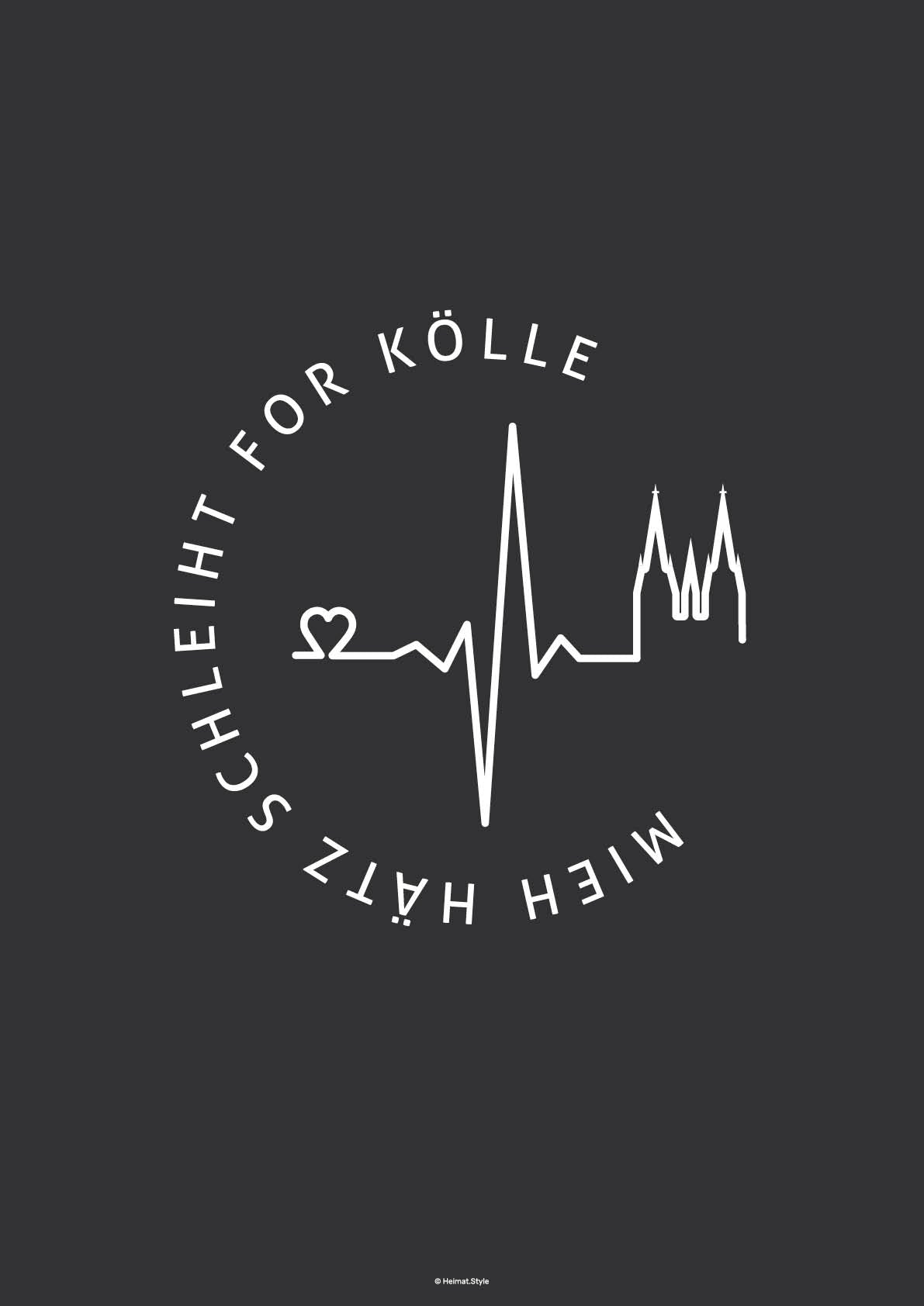 Köln Poster MIEH HÄTZ SCHLEIHT FOR KÖLLE